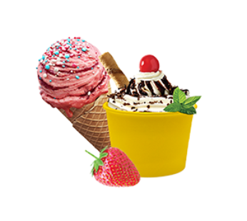 Ice Cream Cone Strawberry Cheesceake
